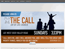 Tablet Screenshot of joyoflifechurch.com